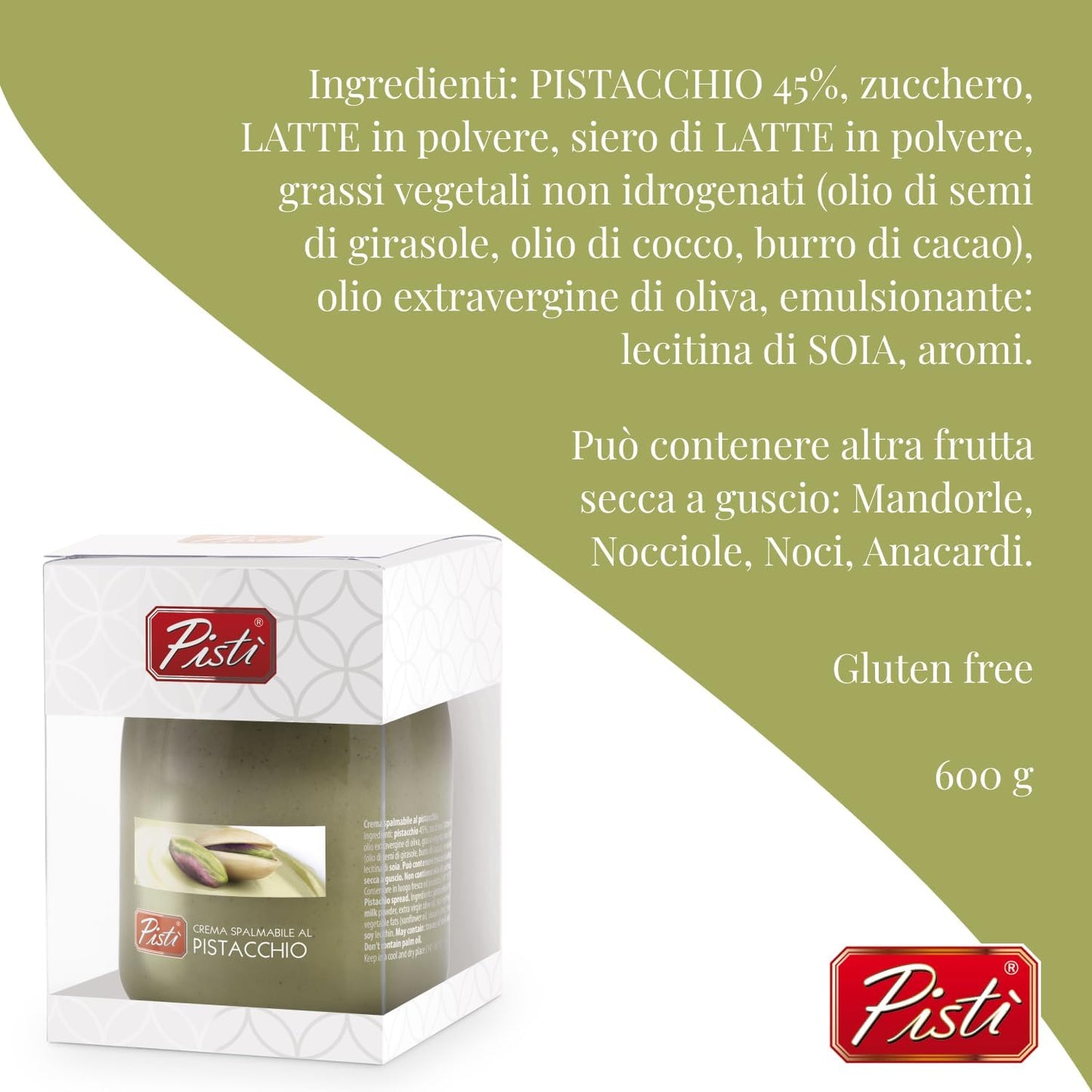 Pisti Spreadable Pistachio Cream 600g jar