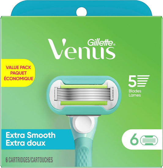 Gillette Venus Embrace Women's Razor Blade Refills 6 Count,white