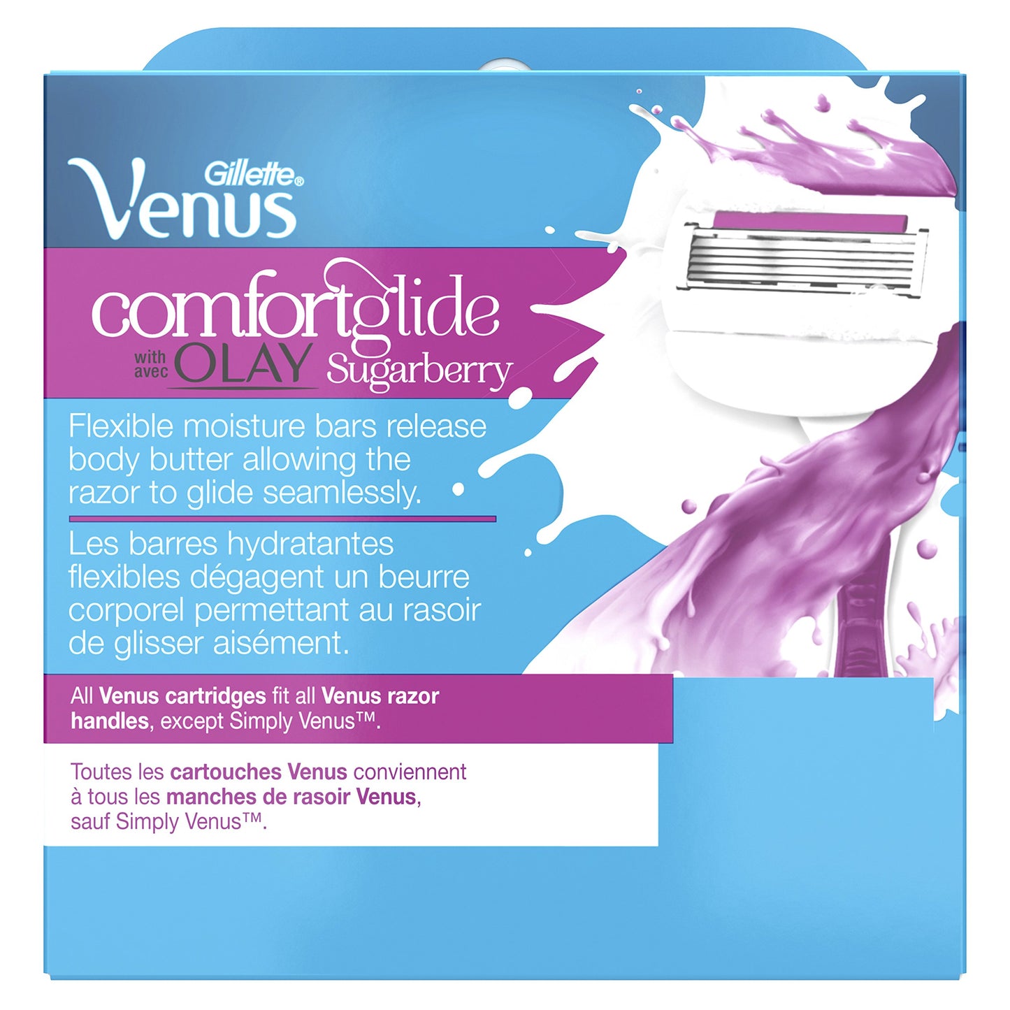 Gillette Venus ComfortGlide Women's Razor Blade Refill (Sugarberry)