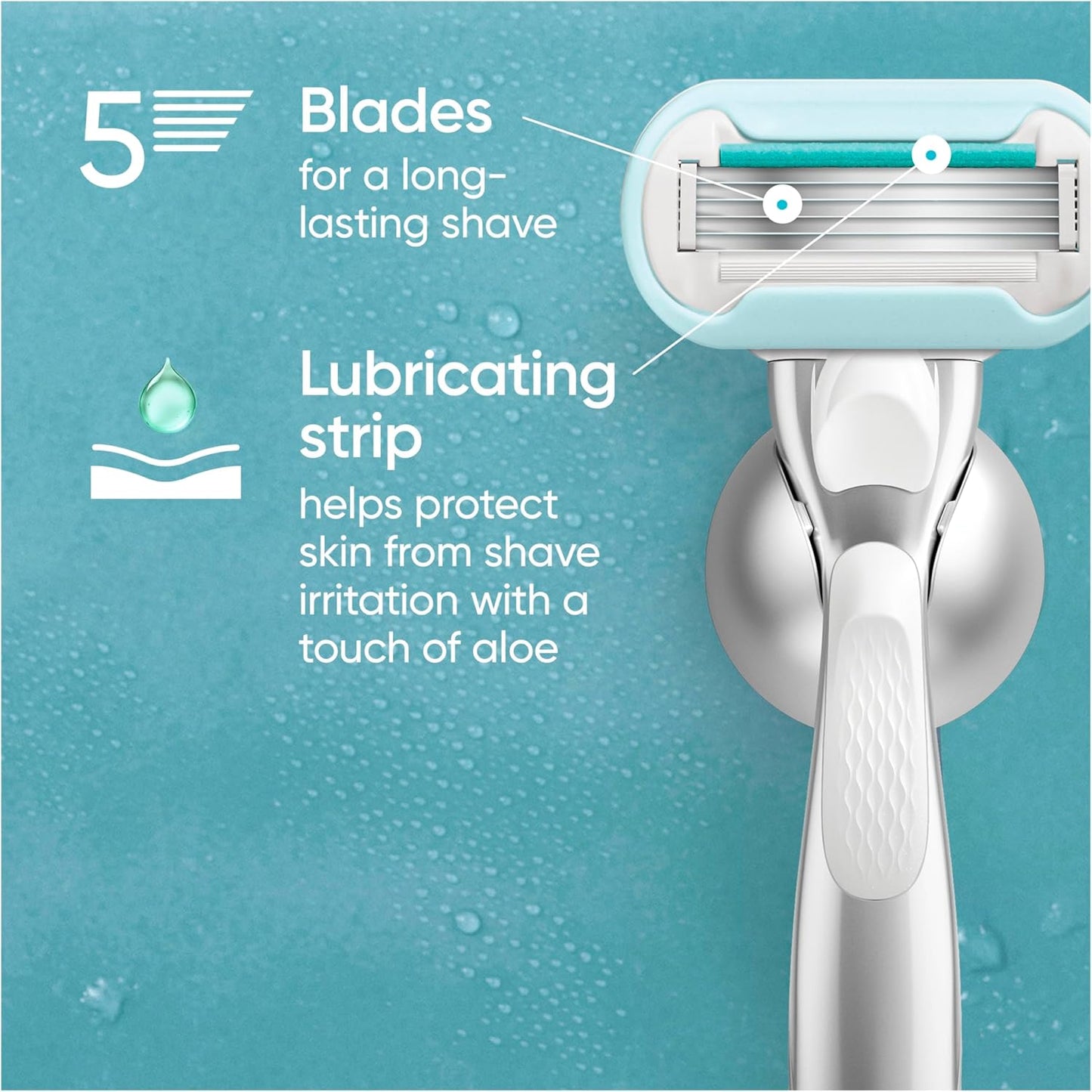 Gillette Venus Deluxe Smooth Sensitive Women's Blade Refills, 6 Count