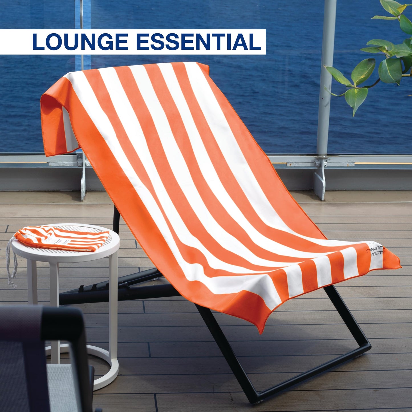 Nirvana Nest Microfiber Beach Towel, Quick Dry, Compact, Travel-Friendly Towel, Sand Free for Beach, Camping, Swim Pool, Cabana, Gym, Sports & Yoga - Includes Bag - Living Corals